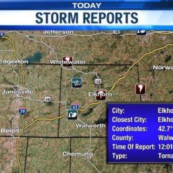 Wisconsin tornado wind across elkhorn
